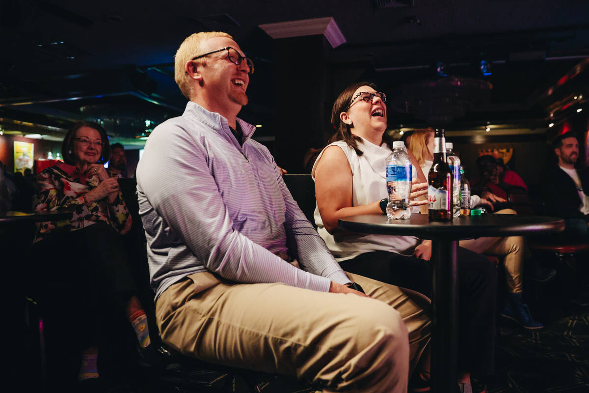Spectators laugh during “Last Laughs at the Trop” at the Laugh Factory at the Tro ...