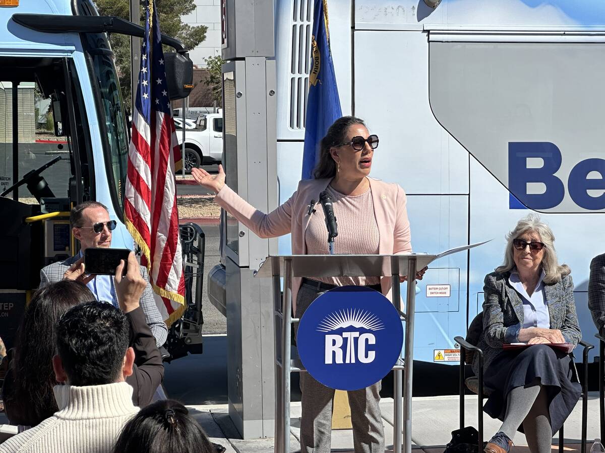 Federal Transportation Administration Acting Administrator Veronica Vanterpool speaks during a ...