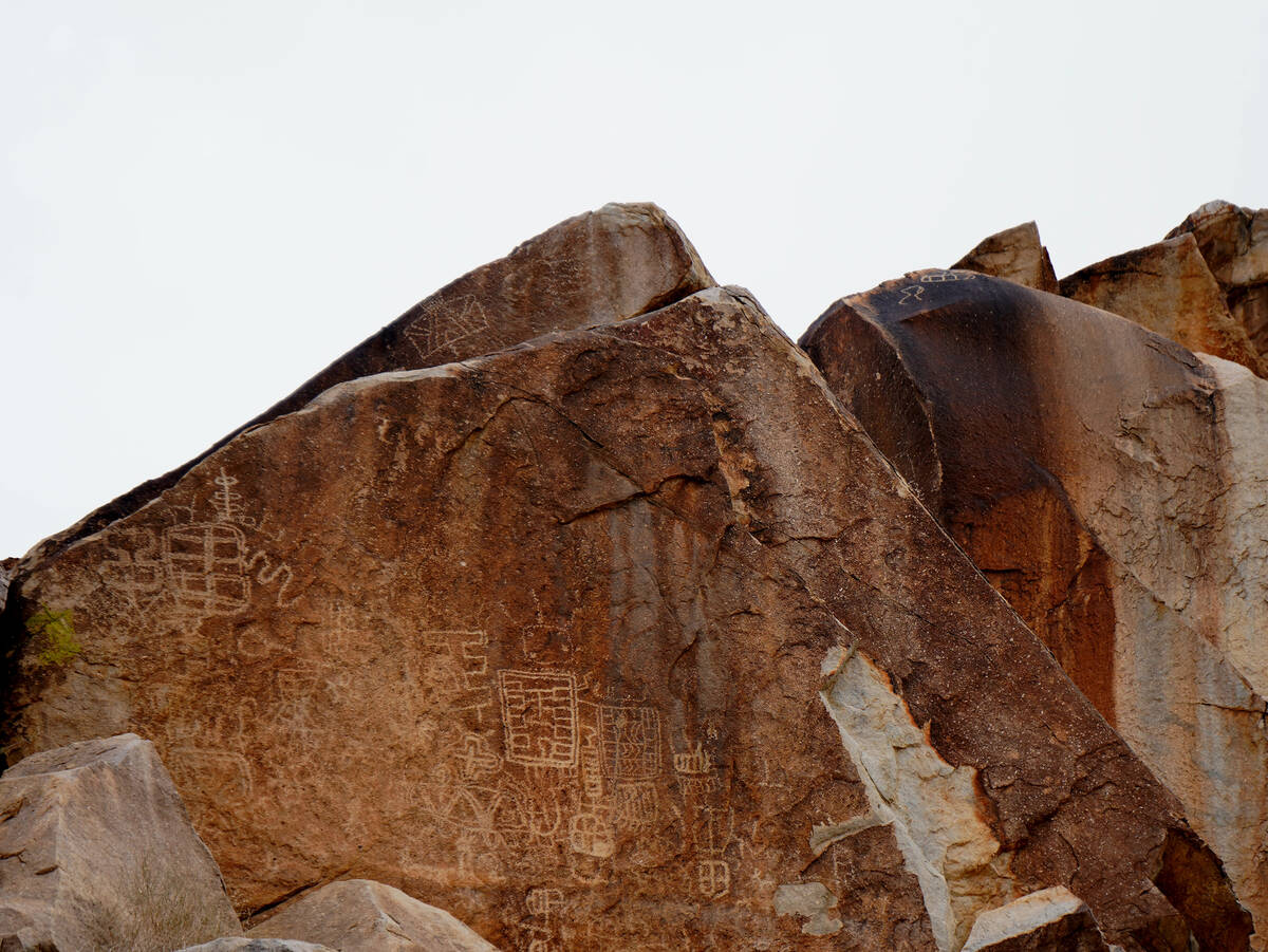 Grapevine Canyon is packed with panels of petroglyphs and is just a short walk from the parking ...