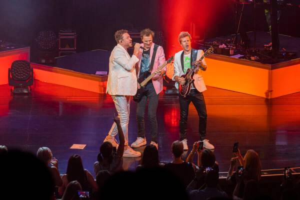 Duran Duran is shown in their Encore Theater debut at Wynn Las Vegas on Thursday, Sept. 1, 2022 ...