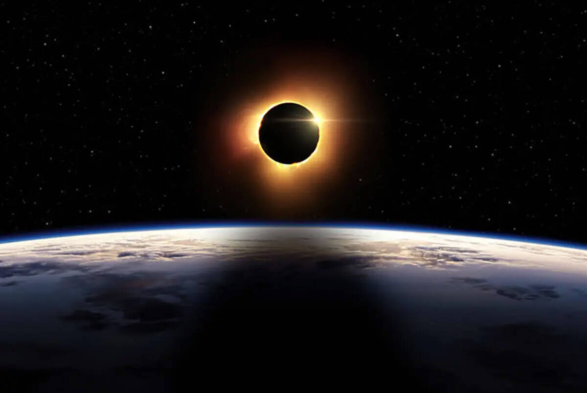 A total solar eclipse occurs when the moon passes between the sun and the Earth and completely ...