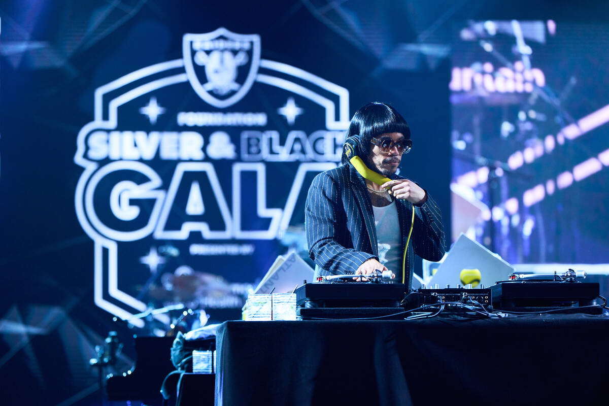 Anderson .Paak/DJ Pee .Wee is shown at the inaugural Raiders Foundation Silver & Black Gala at ...