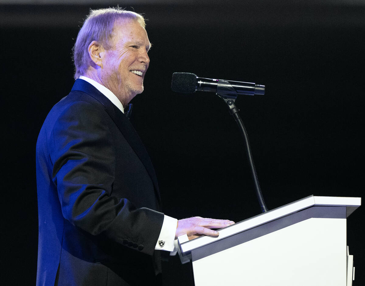 Las Vegas Raiders owner Mark Davis is shown at the inaugural Raiders Foundation Silver & Black ...