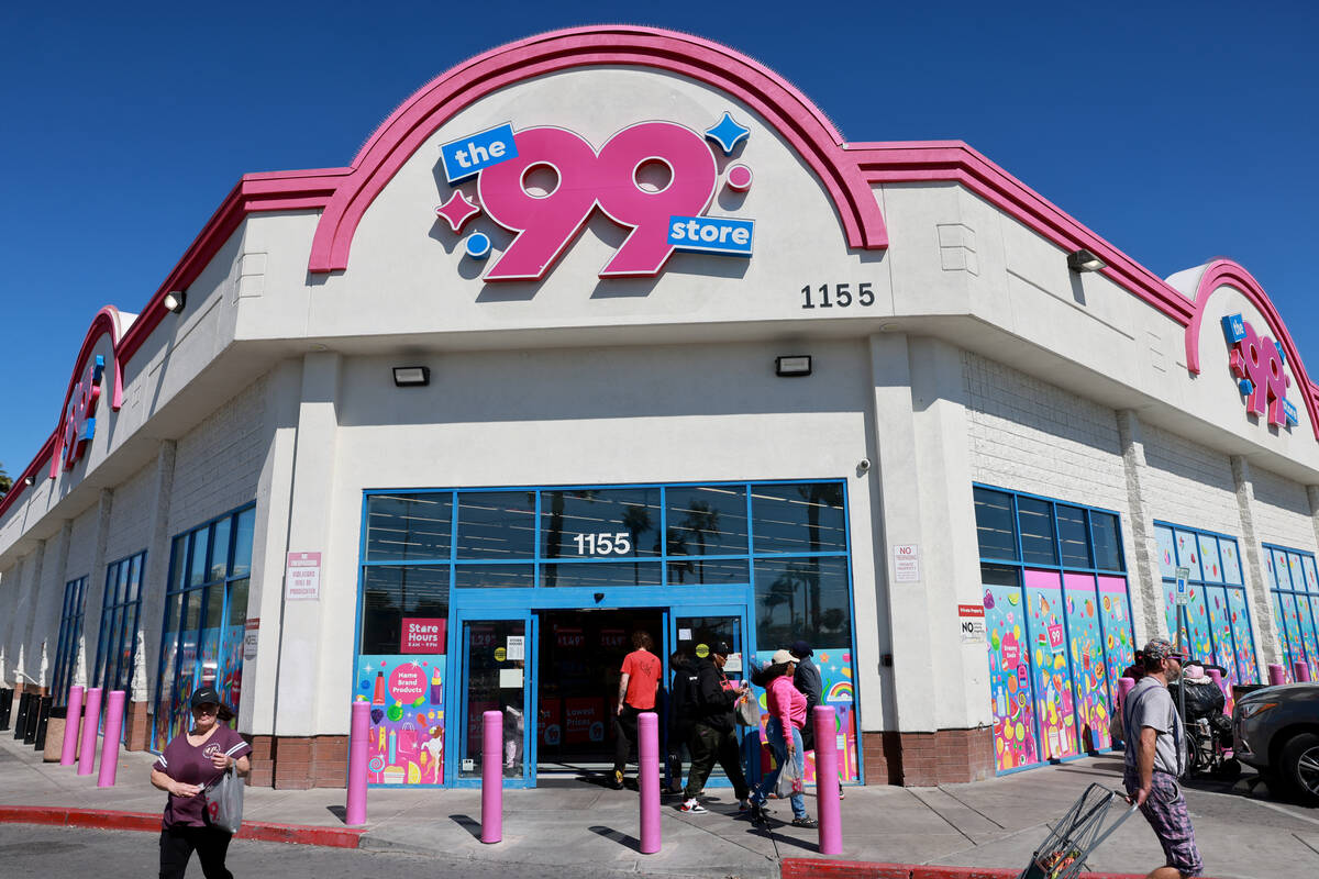 Shoppers come and go at the 99 Cents Only store at Maryland Parkway and Charleston Boulevard in ...