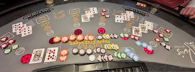 Erik Wick of Colfax, Washington, won a $608,242 mega jackpot with a royal flush playing Three C ...