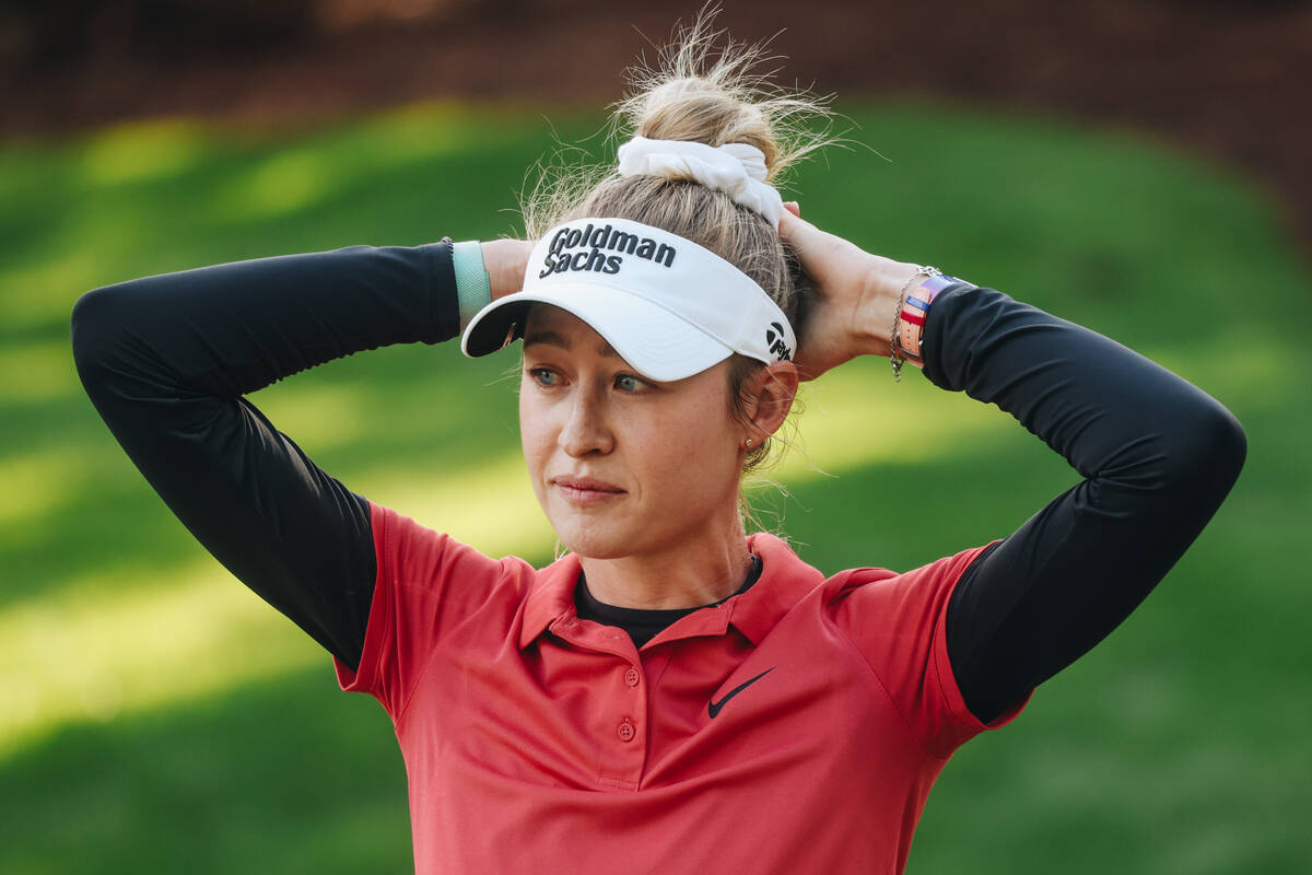 Nelly Korda is seen during the T-Mobile Match Play championship match at Shadow Creek Golf Cour ...