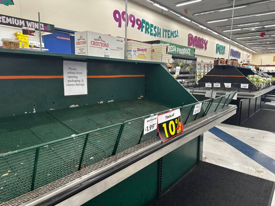 The inside of the soon-to-close 99 Cents Only store near the intersection of Tropicana Avenue a ...