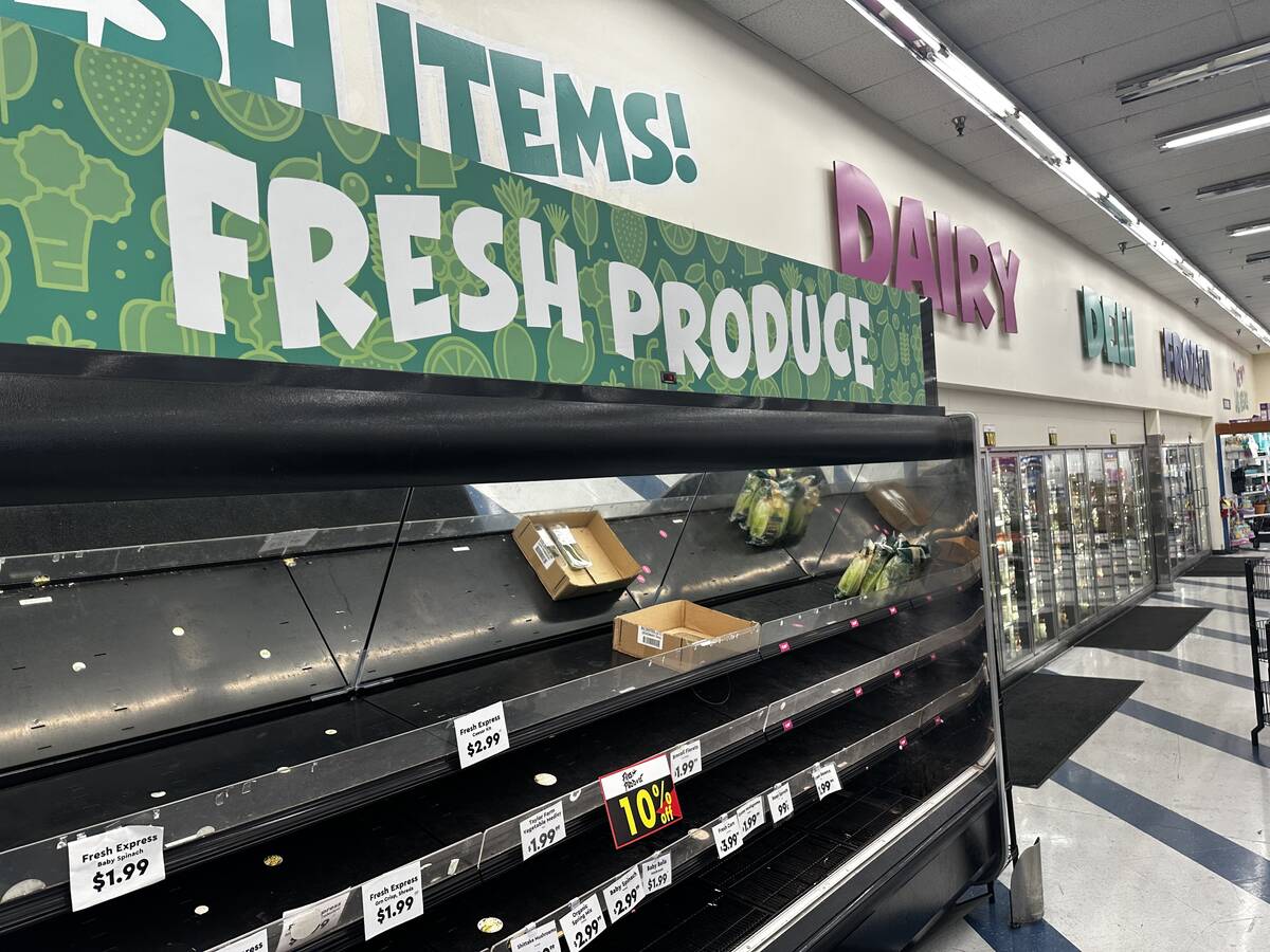 The inside of the soon-to-close 99 Cents Only store near the intersection of Tropicana Avenue a ...