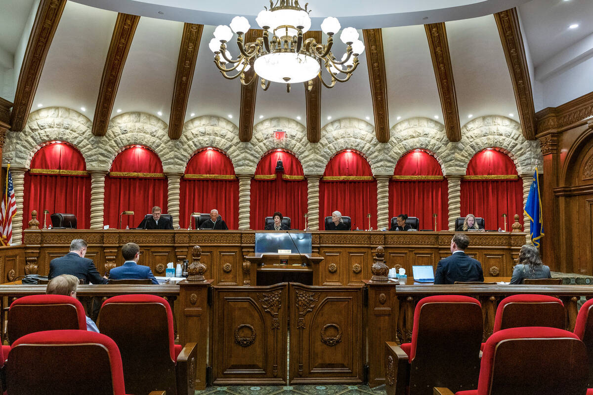 The Nevada Appellate Courts meets to hear arguments for and against a ballot proposal from Fair ...