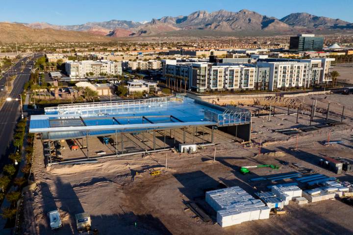 Construction is underway for Howard Hughes Holdings building, a new 7.3 acre retail center in S ...