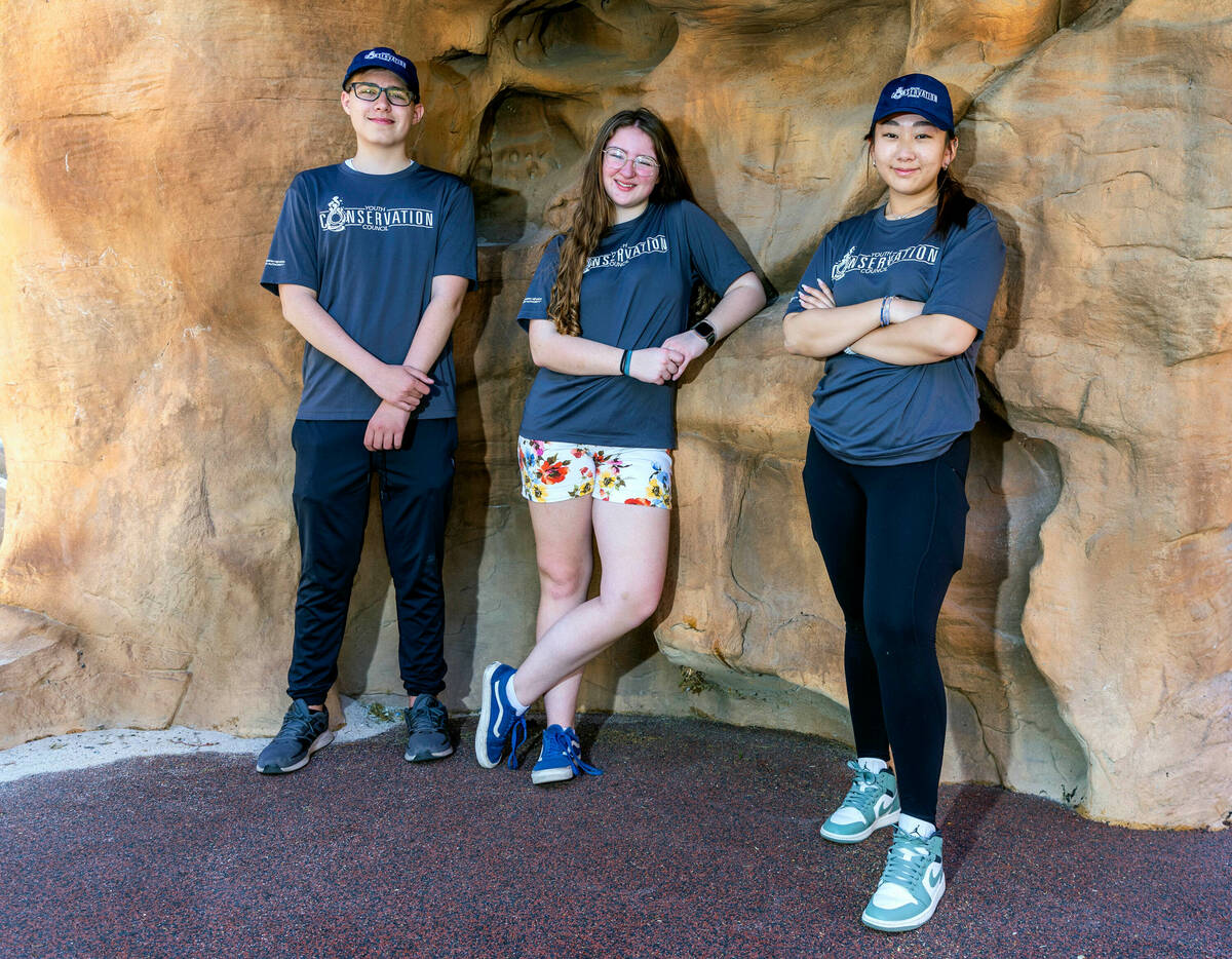 (LtoR) Fisher Parry, Kira Anderson and Katie Kim with the Southern Nevada Water Authority's You ...