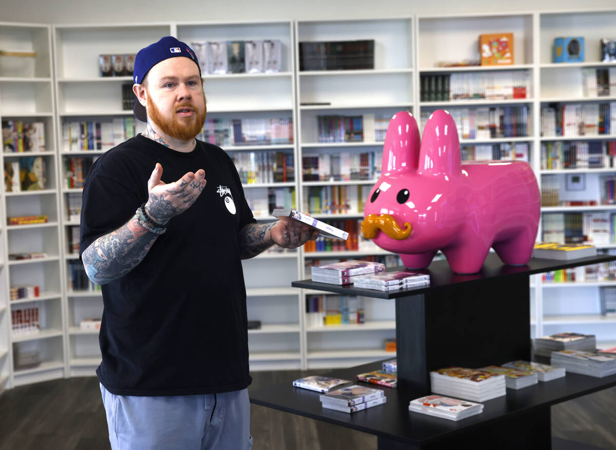 Manga Hole, a small boutique specializing in Manga, Art Toys, Exotic Snacks, founder Brendan He ...