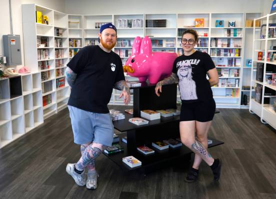 Manga Hole, a small boutique specializing in manga, art, toys, exotic snacks, founders Amber Pl ...