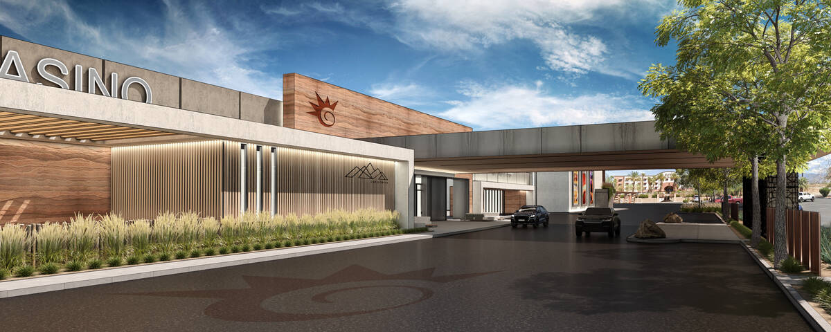 A design rendering of Eureka resort-casino's valet area. The Mesquite property is planning a $1 ...