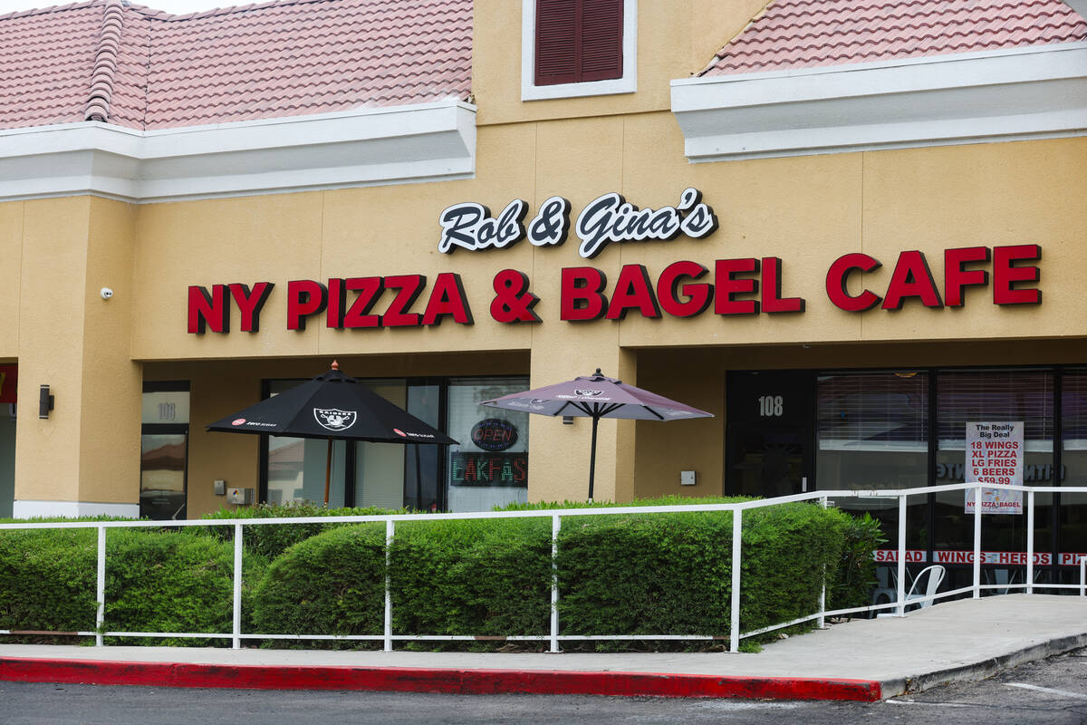 NY Pizza & Bagel Cafe in Henderson, Thursday, April 18, 2024. (Rachel Aston/Las Vegas Revie ...