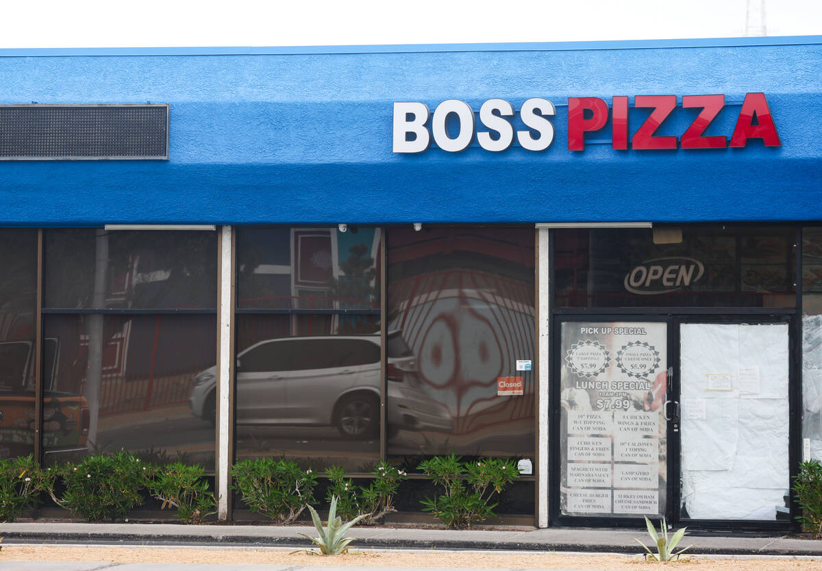 Boss Pizza in Las Vegas, Thursday, April 18, 2024. (Rachel Aston/Las Vegas Review-Journal) @roo ...