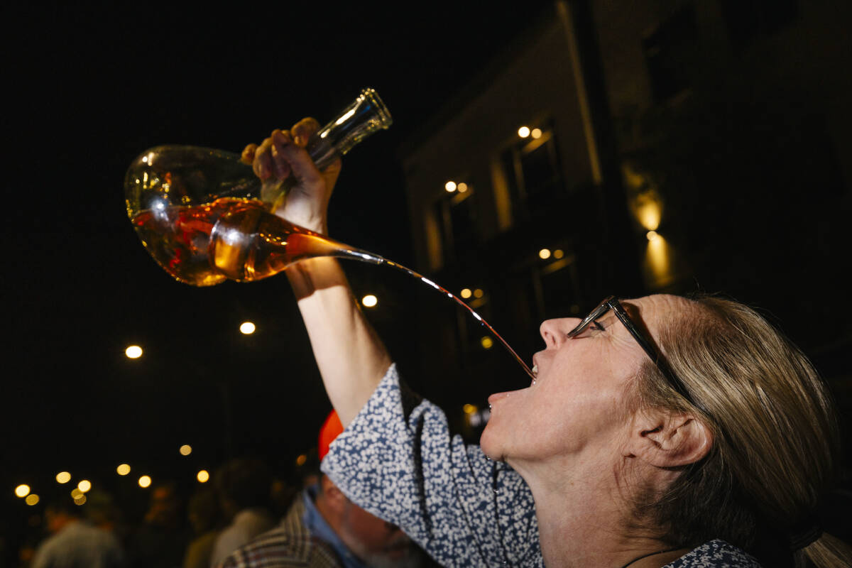 Bottoms up at the 2023 Vegas Unstripped food and drink festival in downtown Las Vegas. In 2024, ...