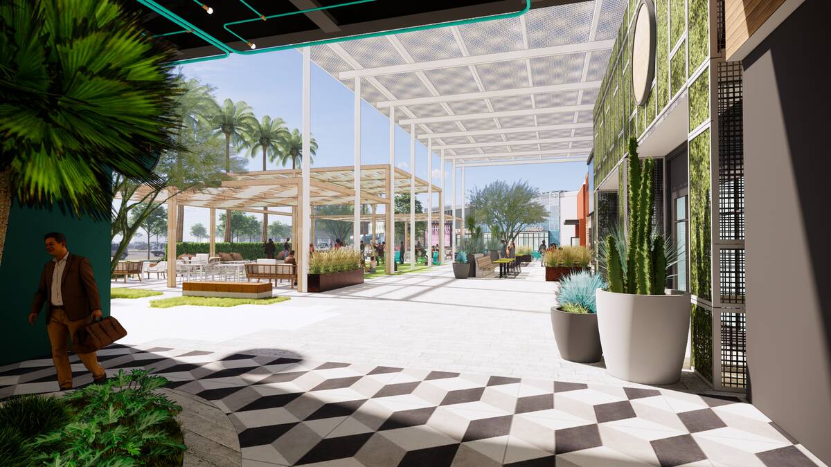 A rendering of The Cliff, a 100,000-square-foot retail center being renovated in Henderson. Onc ...