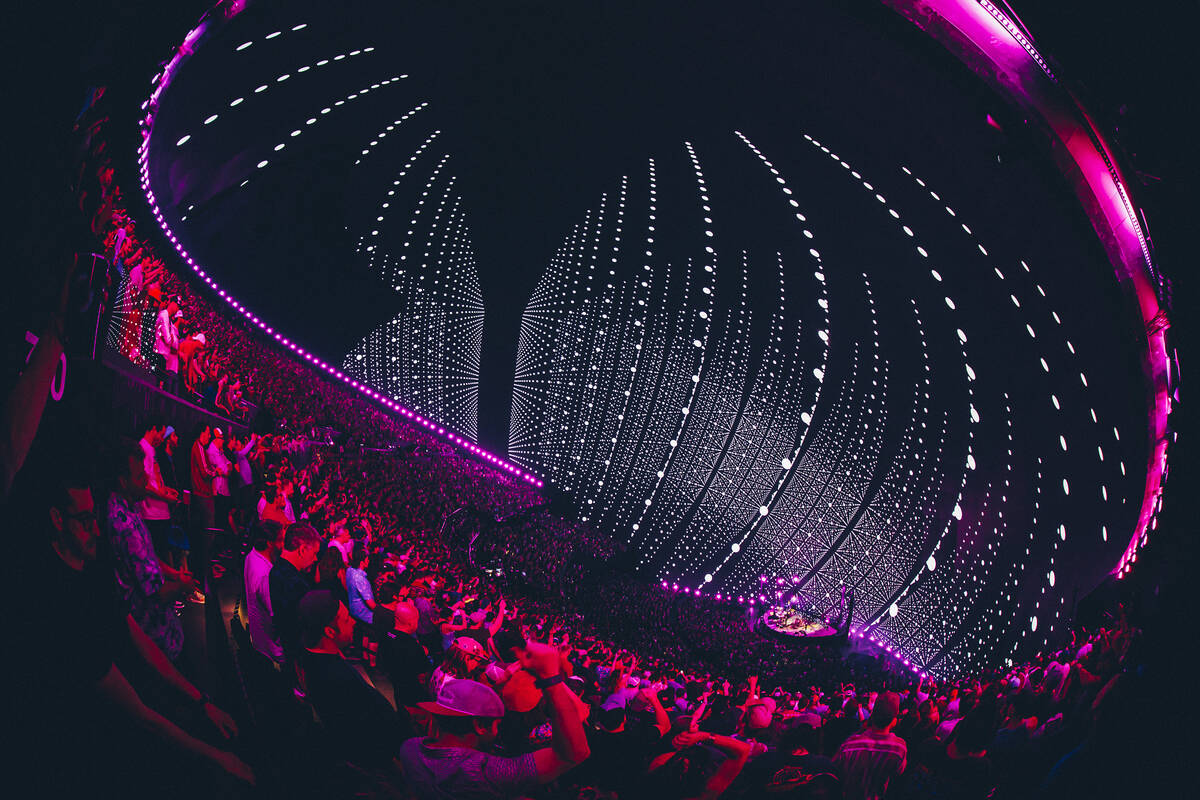 A scene from Phish's opening night at the Sphere in Las Vegas on Thursday, April 19, 2024. (Ric ...