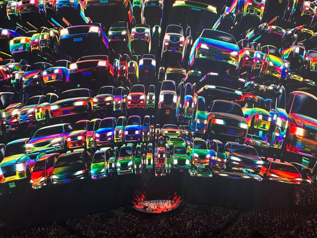 A scene from Phish's opening night at the Sphere on Thursday, April 19, 2024. (John Katsilomete ...