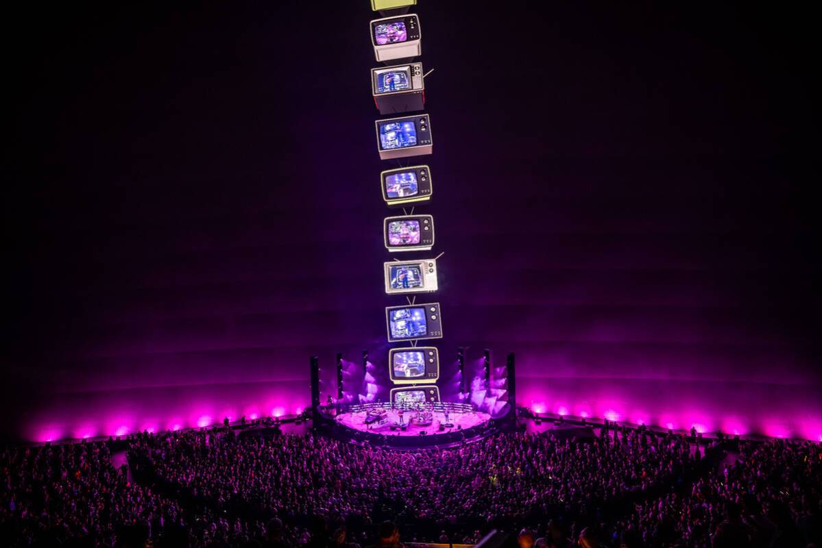 A scene from Phish's opening night at the Sphere in Las Vegas on Thursday, April 19, 2024. (Ali ...