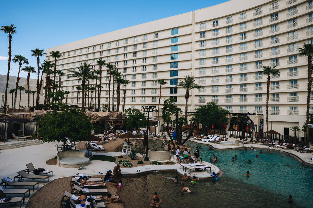 The pool at Virgin Hotels Las Vegas is seen on Thursday, Aug. 10, 2023, in Las Vegas. (Madeline ...