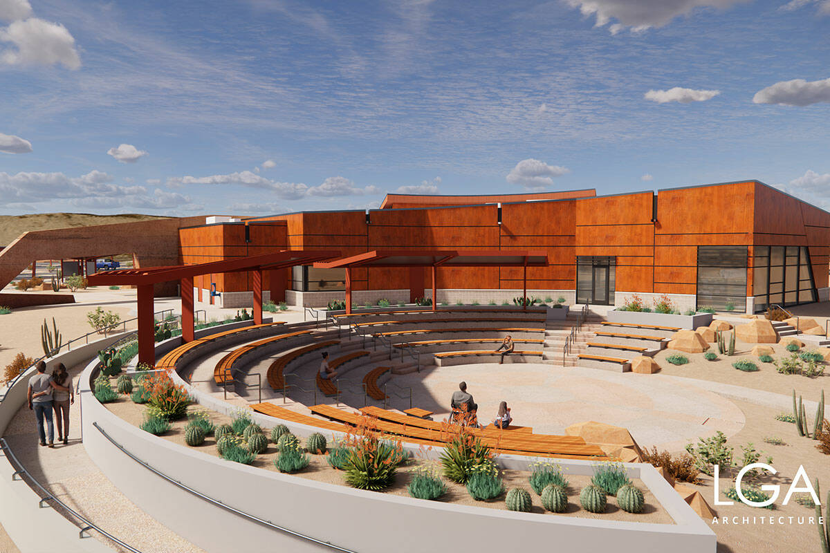 A rendering of the amphitheater at Valley of Fire State Park's new visitor center, opening in f ...