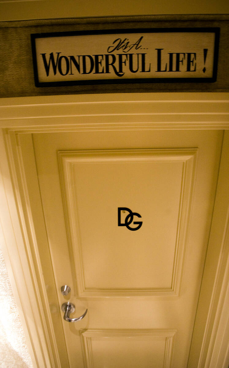 The door to Danny Gans' dressing room at the Encore Theater is shown on May 1, 2009. The Las Ve ...