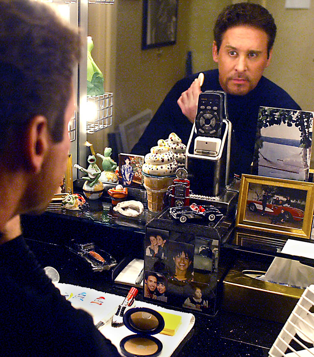 Danny Gans prepares to go on stage to perform his show at the Danny Gans theatre at the Mirage ...