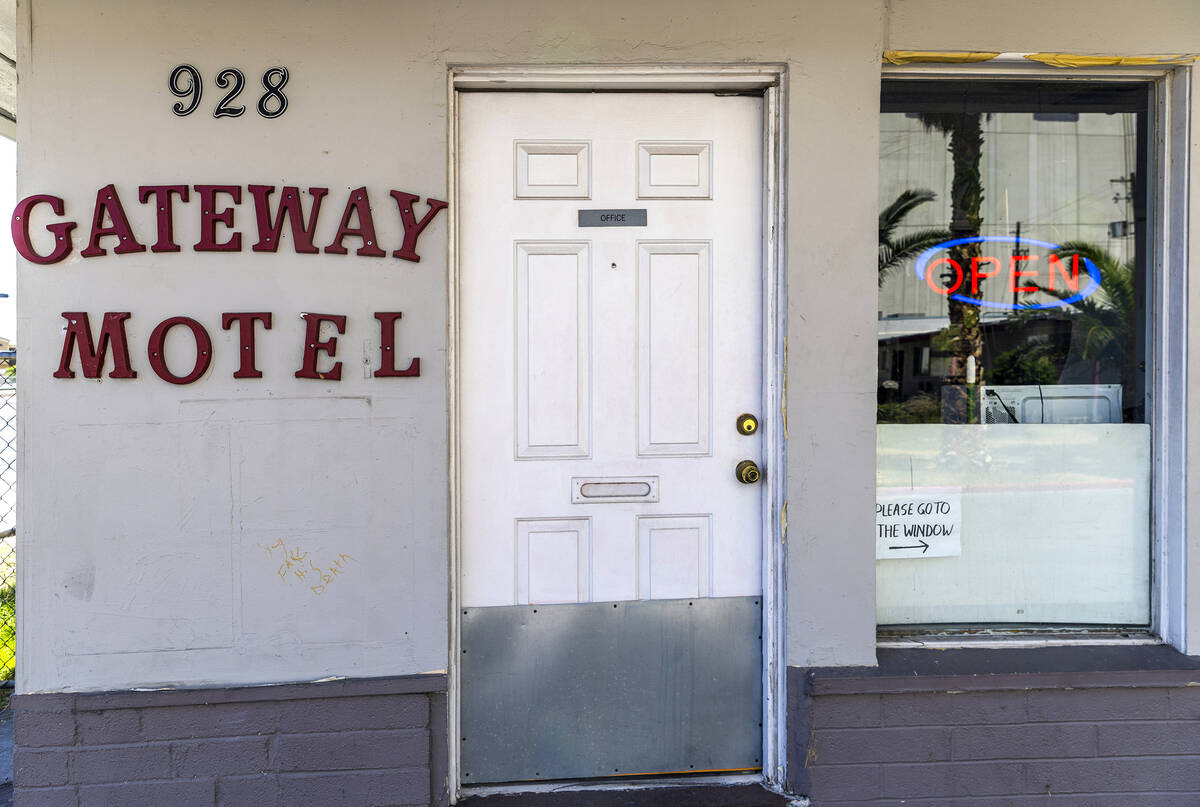 Office for the soon to close Gateway Motel recently purchased by the Siegel Group with thoughts ...