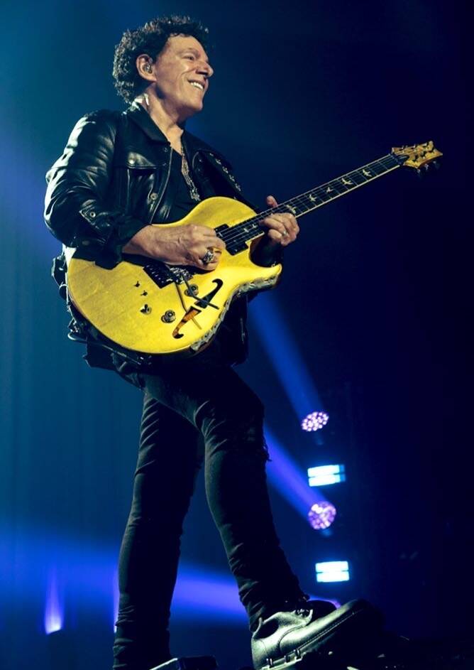 Neal Schon of Journey performs at Resorts World Theatre on Saturday, July 16, 2022. (Iron Mike ...