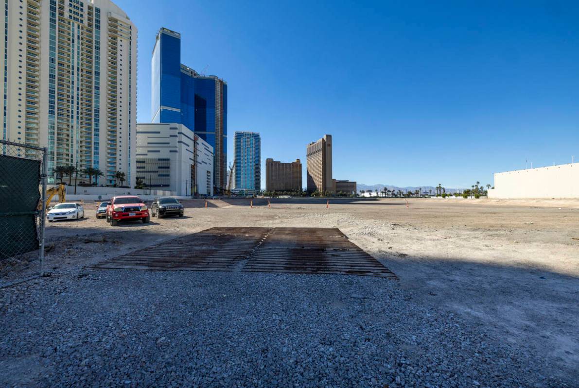 The site of a planned new resort and arena formerly the ALL NET Resort & Arena project, south o ...