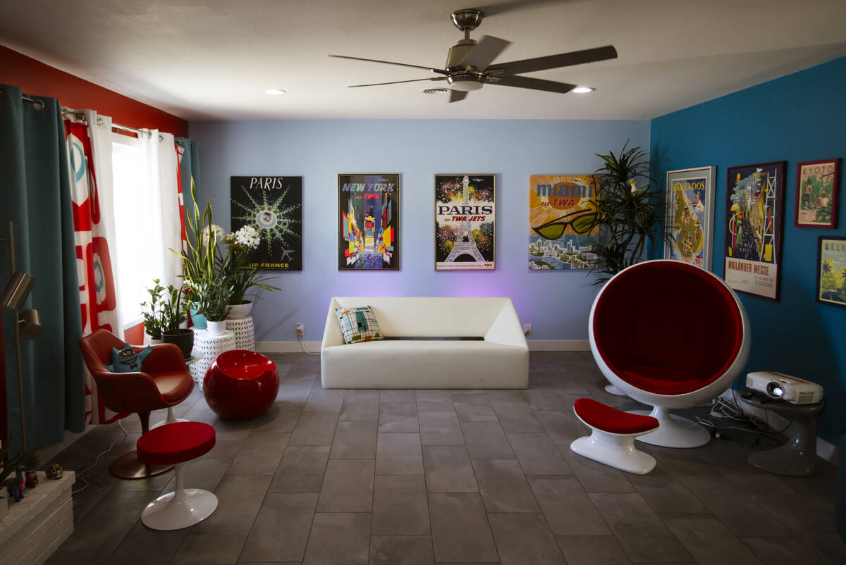 An interior view of a 1965 home is seen in the historic Paradise Palms neighborhood during a to ...