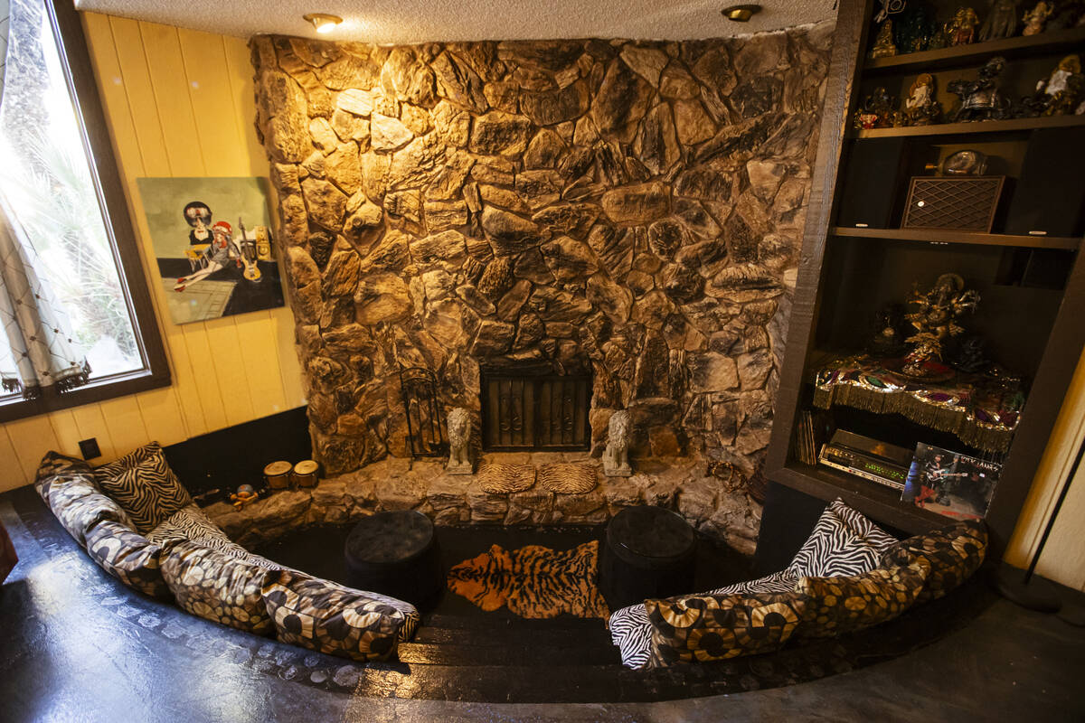 A conversation pit is seen in a 1975 home in the historic Pinto Palomino neighborhood during a ...