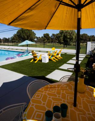 The pool area is pictured at a 1964 home in the historic Paradise Palms neighborhood during a t ...