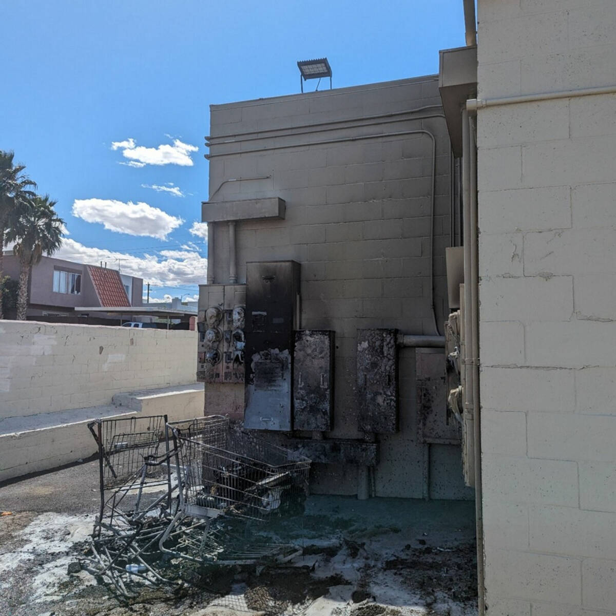 On April 27, 2024, an electrical fire occurred on a building on East Tropicana Avenue in Las Ve ...