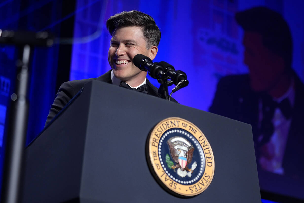 Host Colin Jost speaks at the White House Correspondents' Association Dinner at the Washington ...