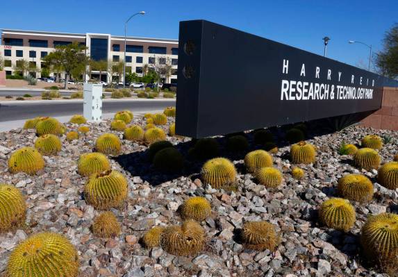 UNLV Black Fire Innovation, the first flagship tech building, is pictured at the Harry Reid Res ...