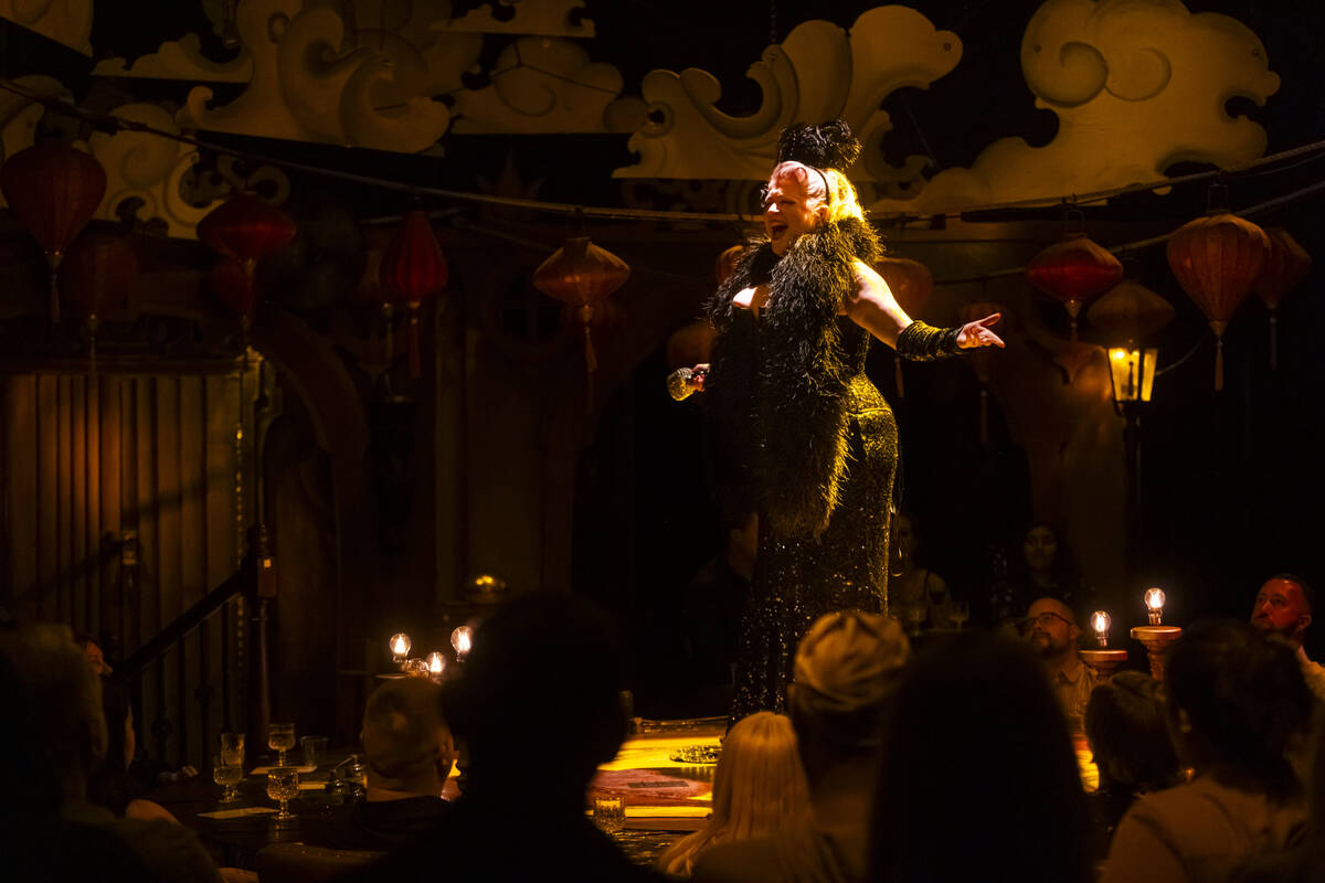 Singer and emcee Cora Vette performs as part of The Seance Room show during the closing night o ...