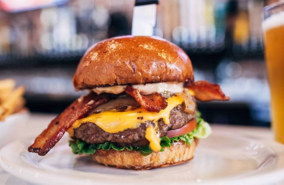 A bacon cheeseburger from Slater's 50/50 in Las Vegas. (Slater's 50/50)