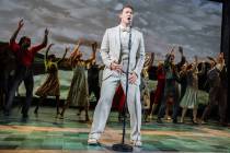 Aidan Wharton and the cast of the “Girl From the North Country” North American Tour (Evan Z ...