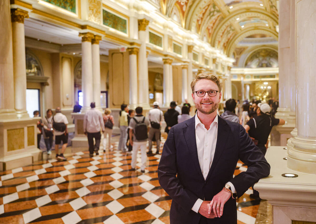 Patrick Nichols, CEO and president of The Venetian Resort Las Vegas, poses for a portrait at Th ...
