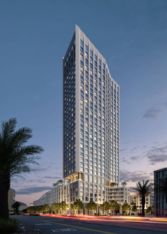 The Cello Tower high-rise building in downtown Las Vegas is expected to begin construction this ...
