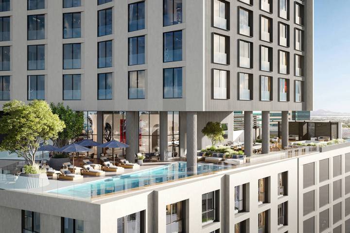 The Cello Tower high-rise condominium project in downtown Las Vegas will house 240 units in a 3 ...