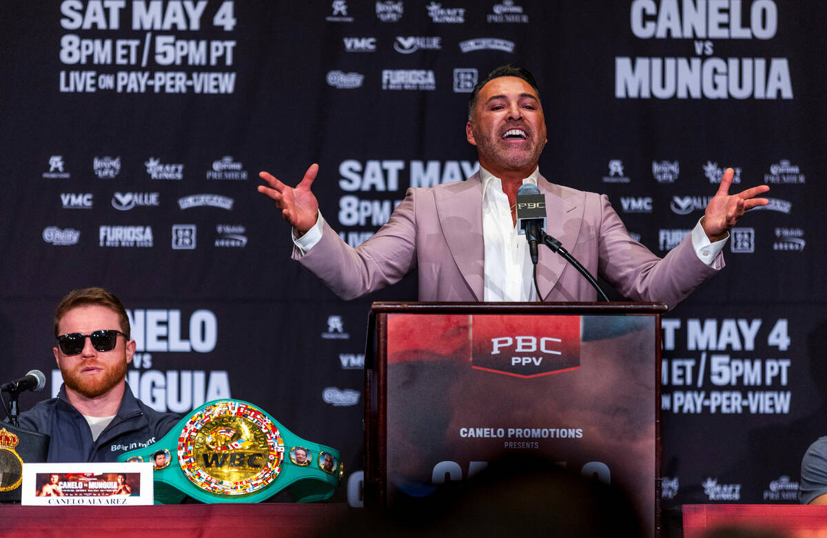 Boxing promotor Oscar De La Hoya has lots to say about the upcoming fight and his time with for ...
