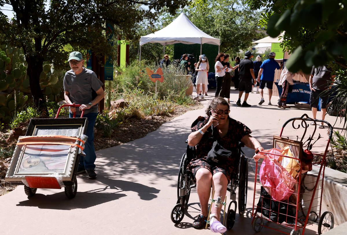 People come and go during an Antiques Roadshow taping event at the Springs Preserve in Las Vega ...