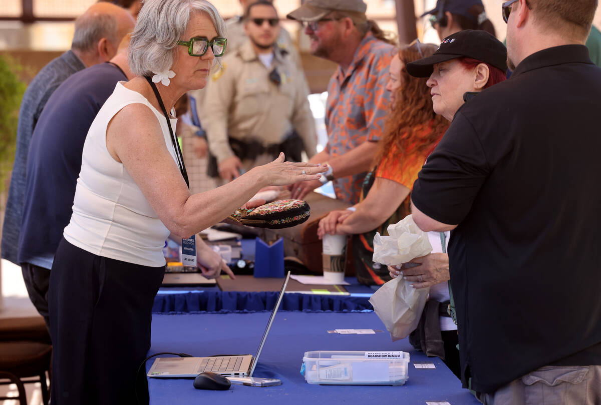 Experts appraise items during an Antiques Roadshow taping event at the Springs Preserve in Las ...