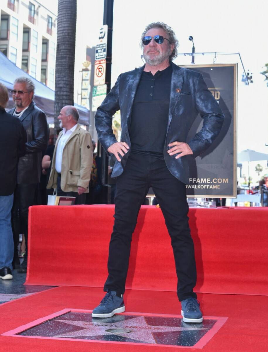 Sammy Hagar attends a ceremony honoring him with a star on the Hollywood Walk of Fame on Tuesda ...