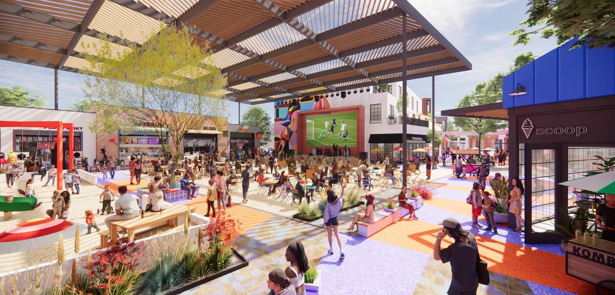 A rendering of what the downtown North Las Vegas development NLV Village will look like once it ...