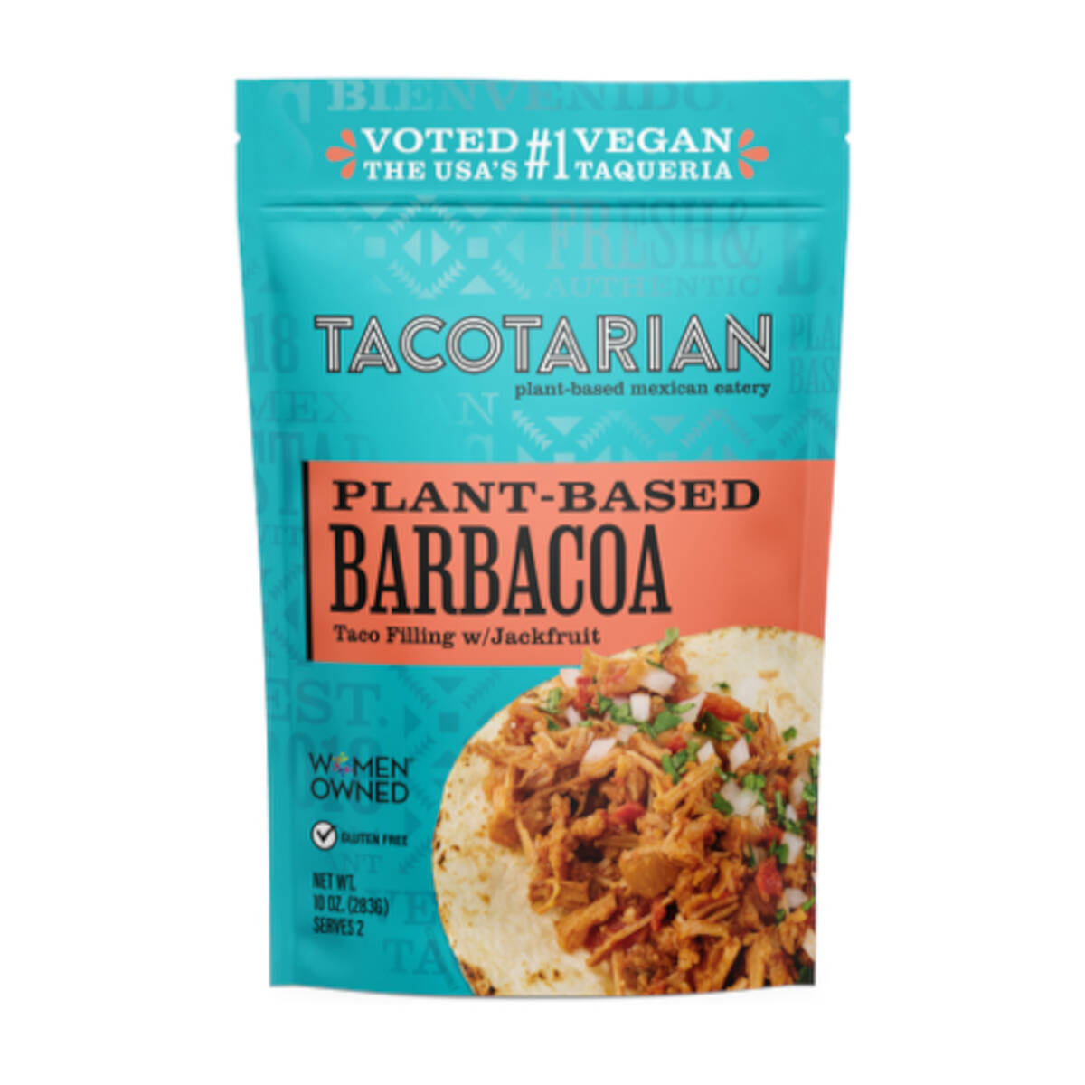 Plant-based barbacoa taco filling from Tacotarian, the popular vegan taqueria with four locatio ...